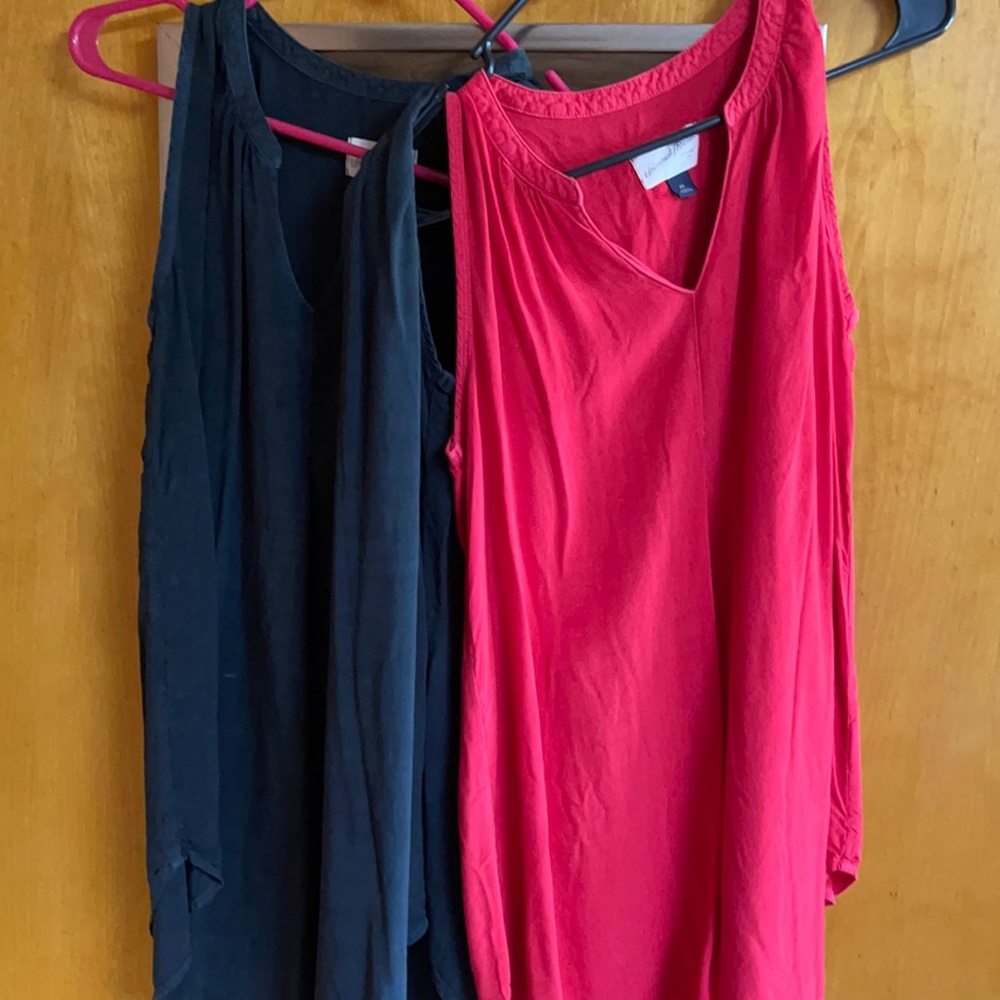 Two target tank tops